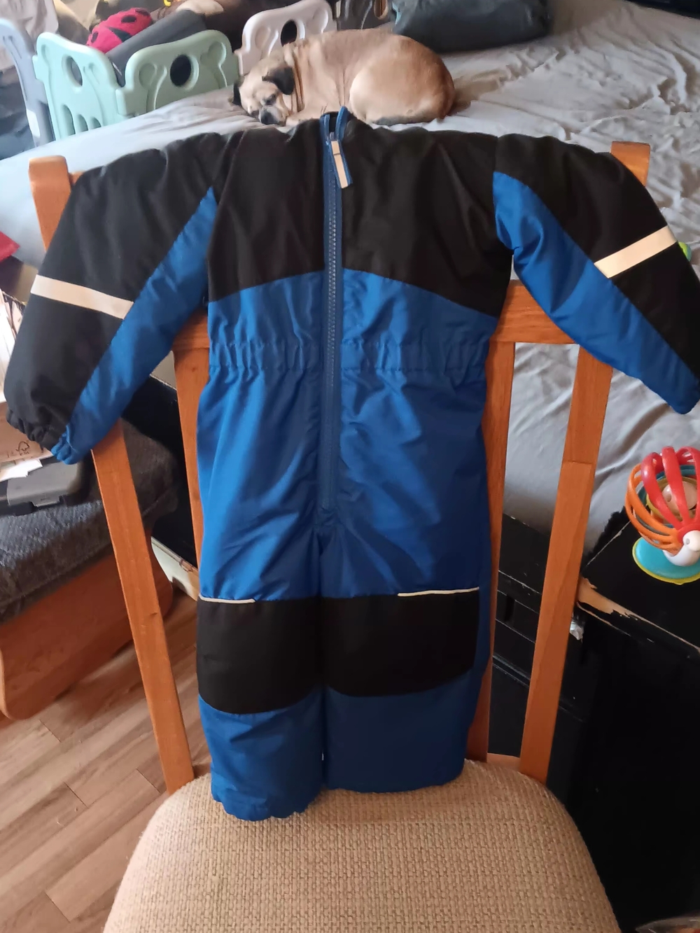 Swiss Tech Blue and Black Kids Puffer Snow Suit